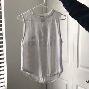 White Adidas Muscle Tank